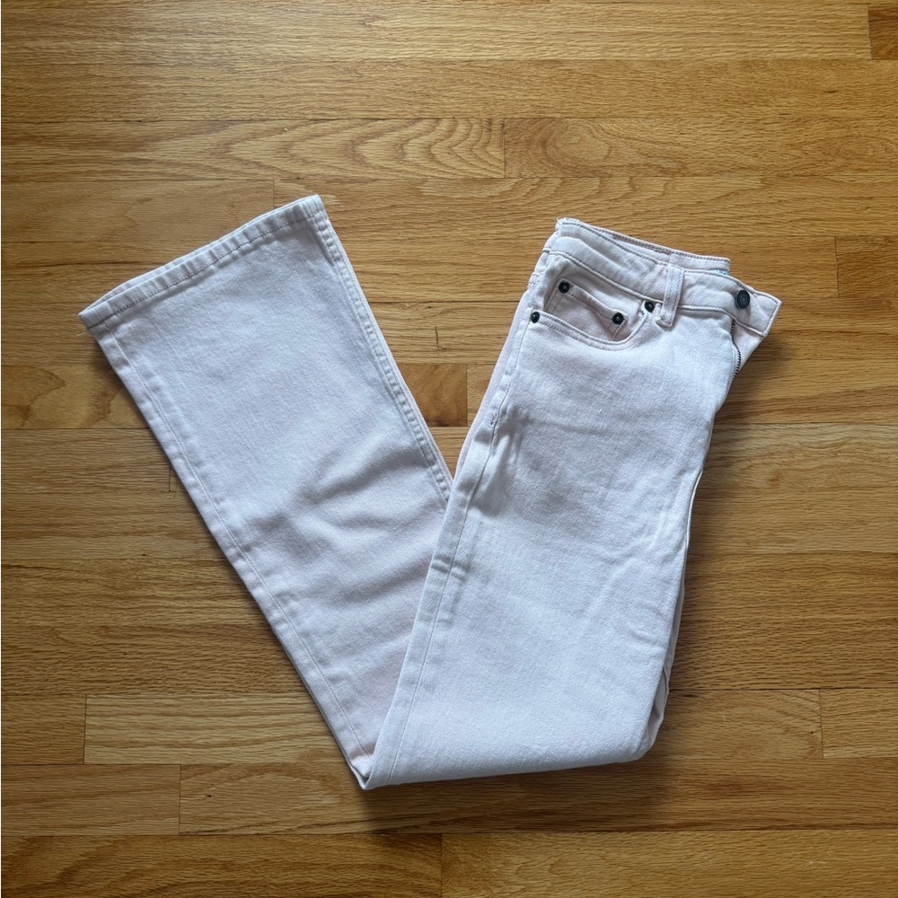 Motel Rocks Light Pink Flare Jeans